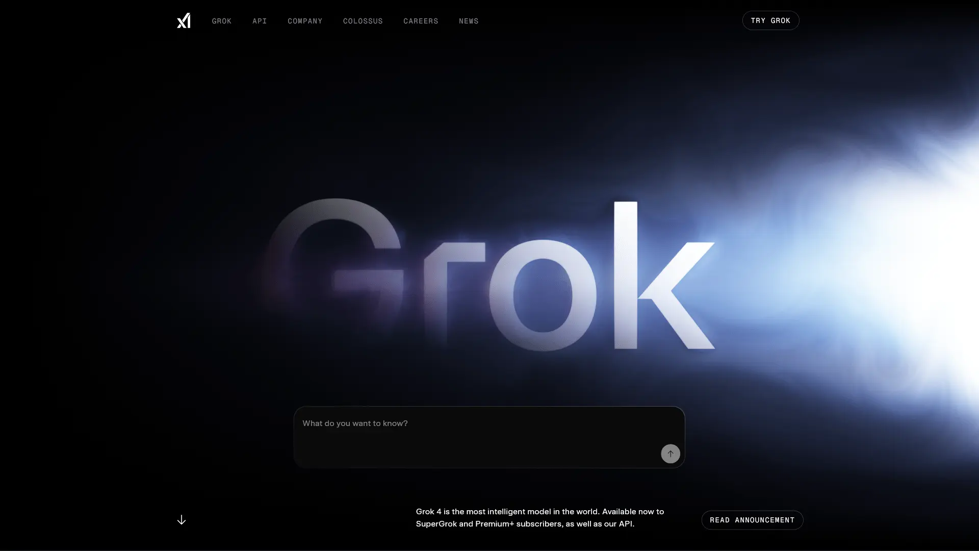 Screenshot of xAI